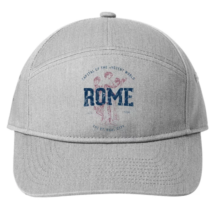 Italy Vacation Souvenir Vintage Rome 7-Panel Snapback Hat