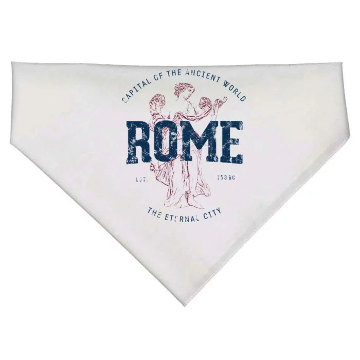 Italy Vacation Souvenir Vintage Rome USA-Made Doggie Bandana