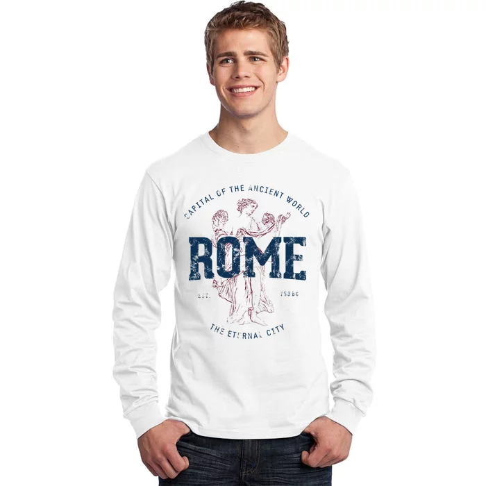 Italy Vacation Souvenir Vintage Rome Tall Long Sleeve T-Shirt