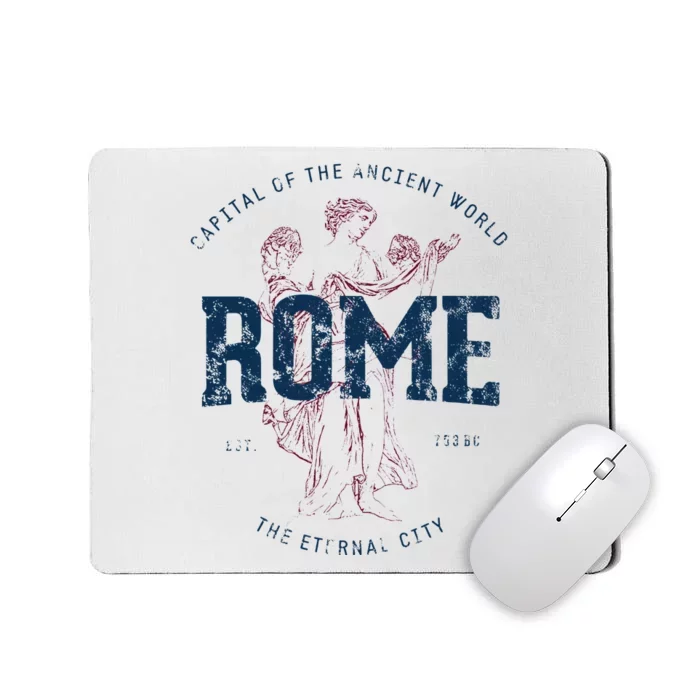 Italy Vacation Souvenir Vintage Rome Mousepad