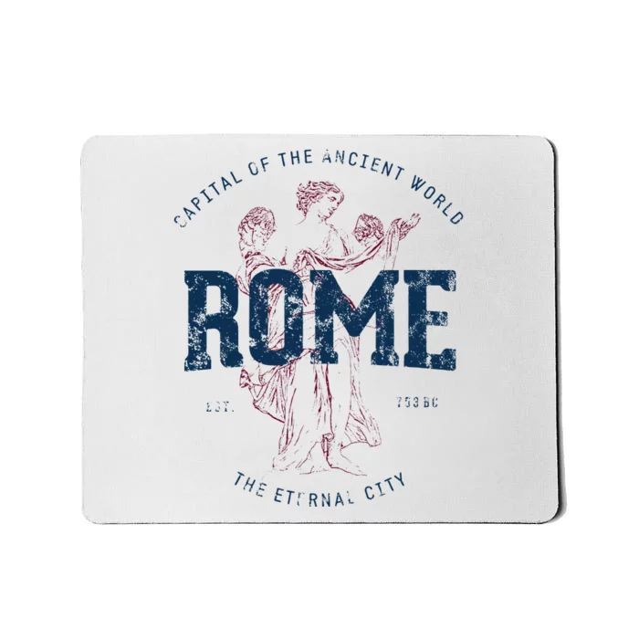 Italy Vacation Souvenir Vintage Rome Mousepad