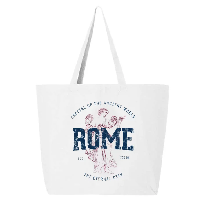 Italy Vacation Souvenir Vintage Rome 25L Jumbo Tote