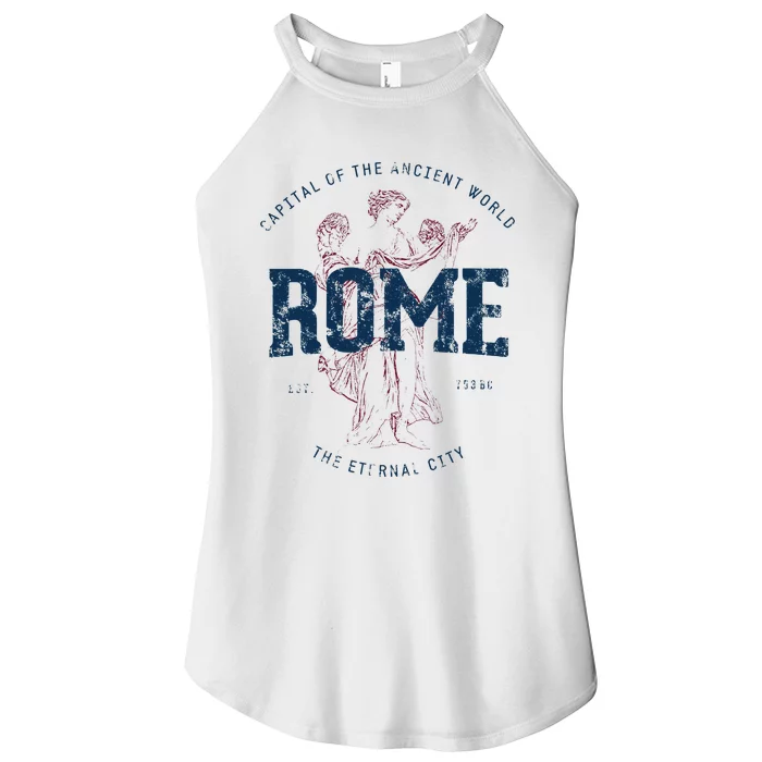 Italy Vacation Souvenir Vintage Rome Women’s Perfect Tri Rocker Tank