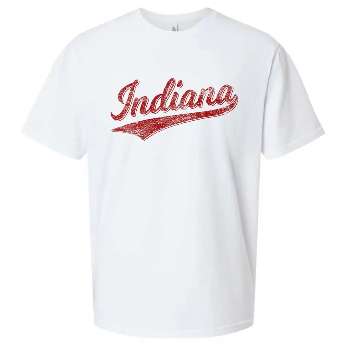 Indiana Varsity Script Classics Sports Jersey Style Sueded Cloud Jersey T-Shirt