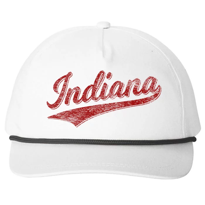 Indiana Varsity Script Classics Sports Jersey Style Snapback Five-Panel Rope Hat