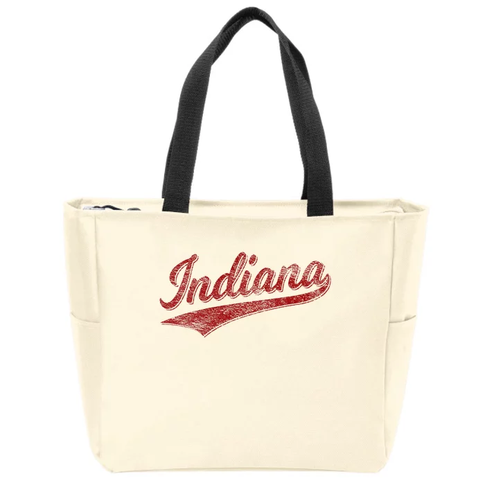 Indiana Varsity Script Classics Sports Zip Tote Bag