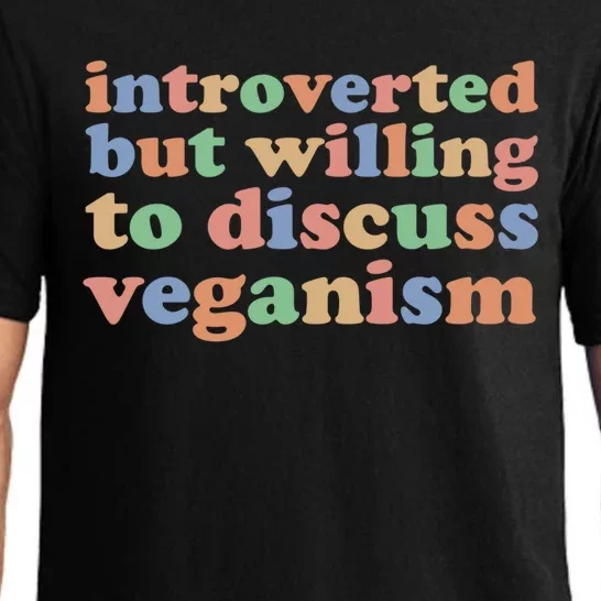 Introverted Vegan Shy Vegan Funny S Veganism Gift Pajama Set