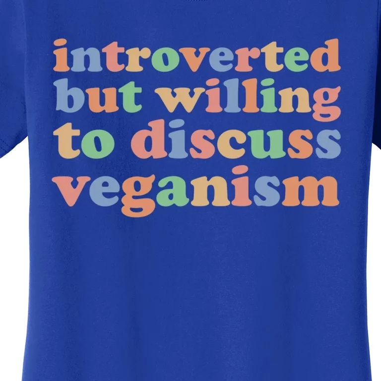 Introverted Vegan Shy Vegan Funny S Veganism Gift Women's T-Shirt