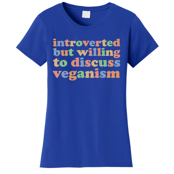 Introverted Vegan Shy Vegan Funny S Veganism Gift Women's T-Shirt