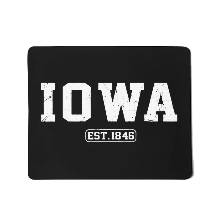 Iowa Vintage State Athletic Style Mousepad