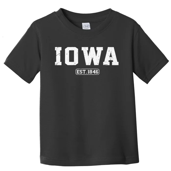 Iowa Vintage State Athletic Style Toddler T-Shirt