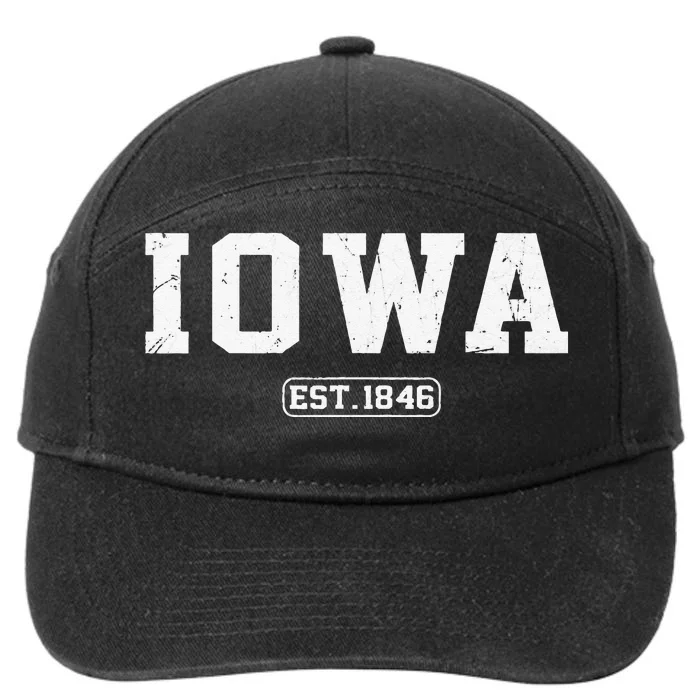 Iowa Vintage State Athletic Style 7-Panel Snapback Hat