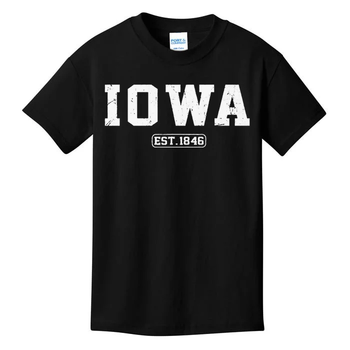 Iowa Vintage State Athletic Style Kids T-Shirt