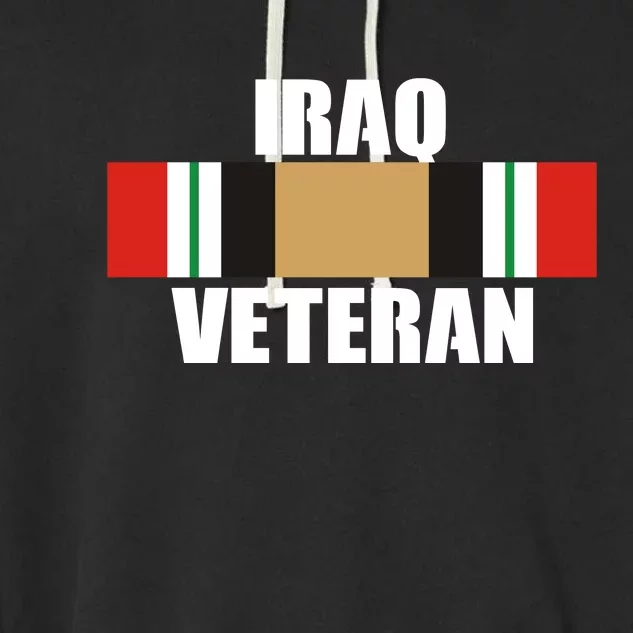 Iraq Veteran Stripe Badge Garment-Dyed Fleece Hoodie