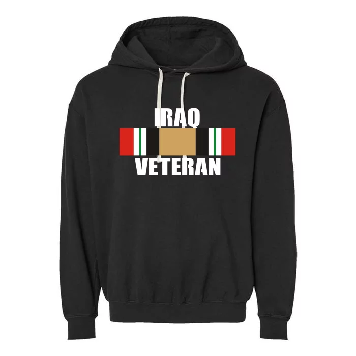 Iraq Veteran Stripe Badge Garment-Dyed Fleece Hoodie