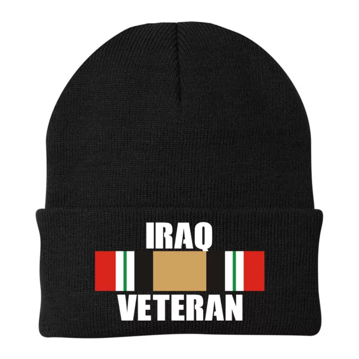 Iraq Veteran Stripe Badge Knit Cap Winter Beanie