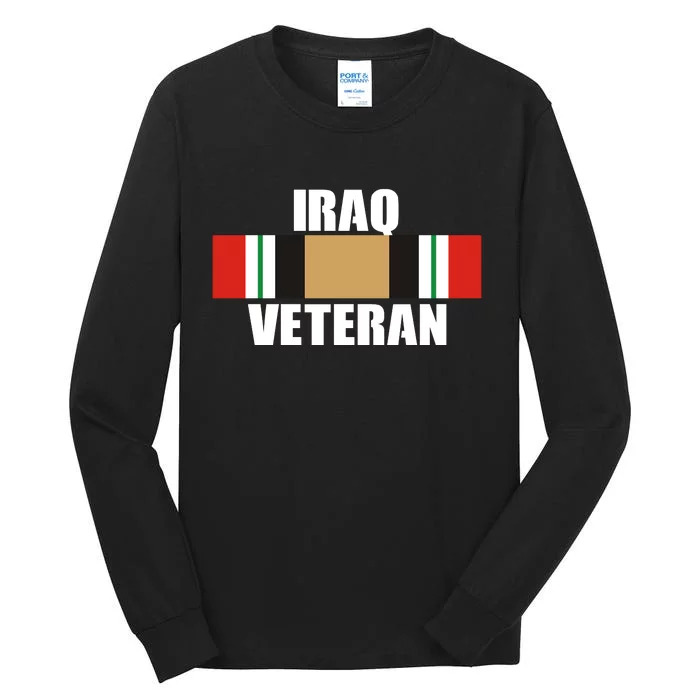 Iraq Veteran Stripe Badge Tall Long Sleeve T-Shirt