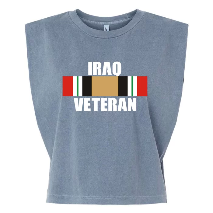 Iraq Veteran Stripe Badge Garment-Dyed Women's Muscle Tee