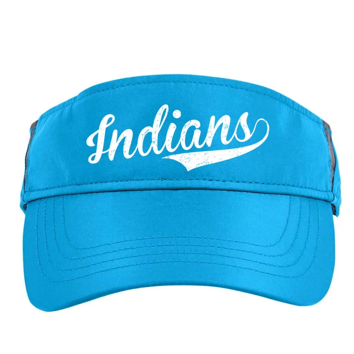 Indians Vintage Team Logo Adult Drive Performance Visor