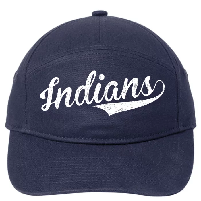 Indians Vintage Team Logo 7-Panel Snapback Hat