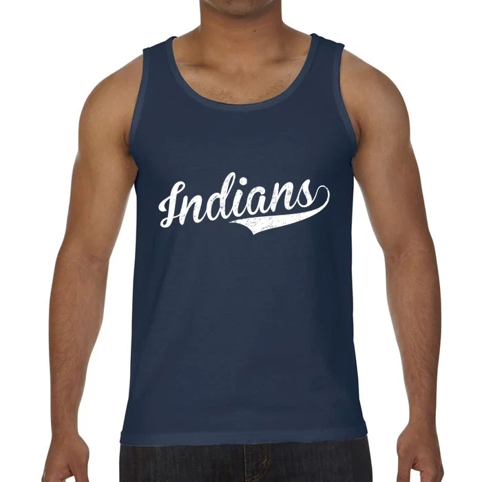 Indians Vintage Team Logo Comfort Colors® Tank Top