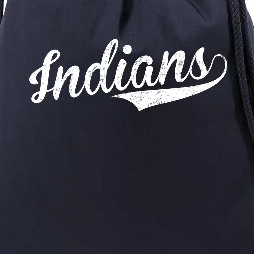 Indians Vintage Team Logo Drawstring Bag