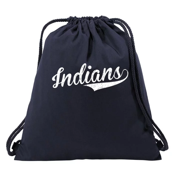 Indians Vintage Team Logo Drawstring Bag