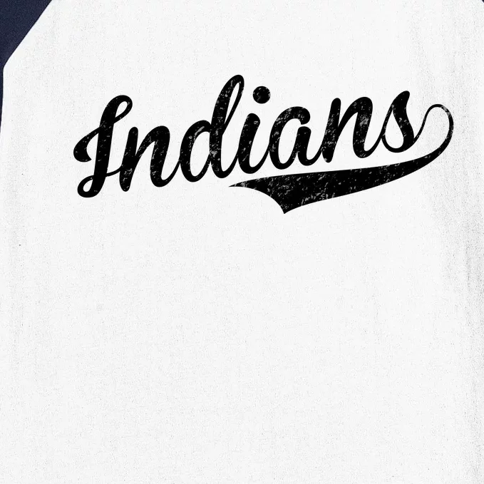 Indians Vintage Team Logo Baseball Sleeve Shirt