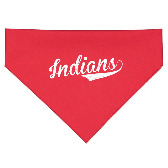 Indians Vintage Team Logo USA-Made Doggie Bandana