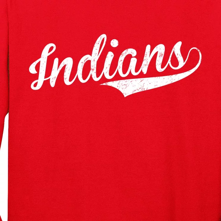 Indians Vintage Team Logo Long Sleeve Shirt