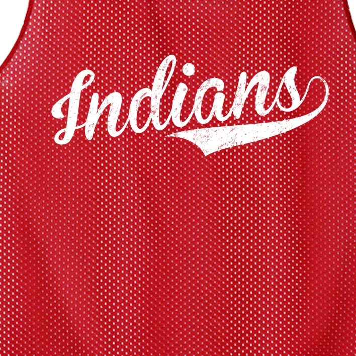 Indians Vintage Team Logo Mesh Reversible Basketball Jersey Tank