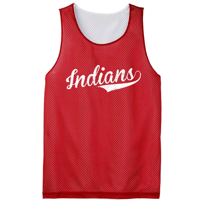 Indians Vintage Team Logo Mesh Reversible Basketball Jersey Tank