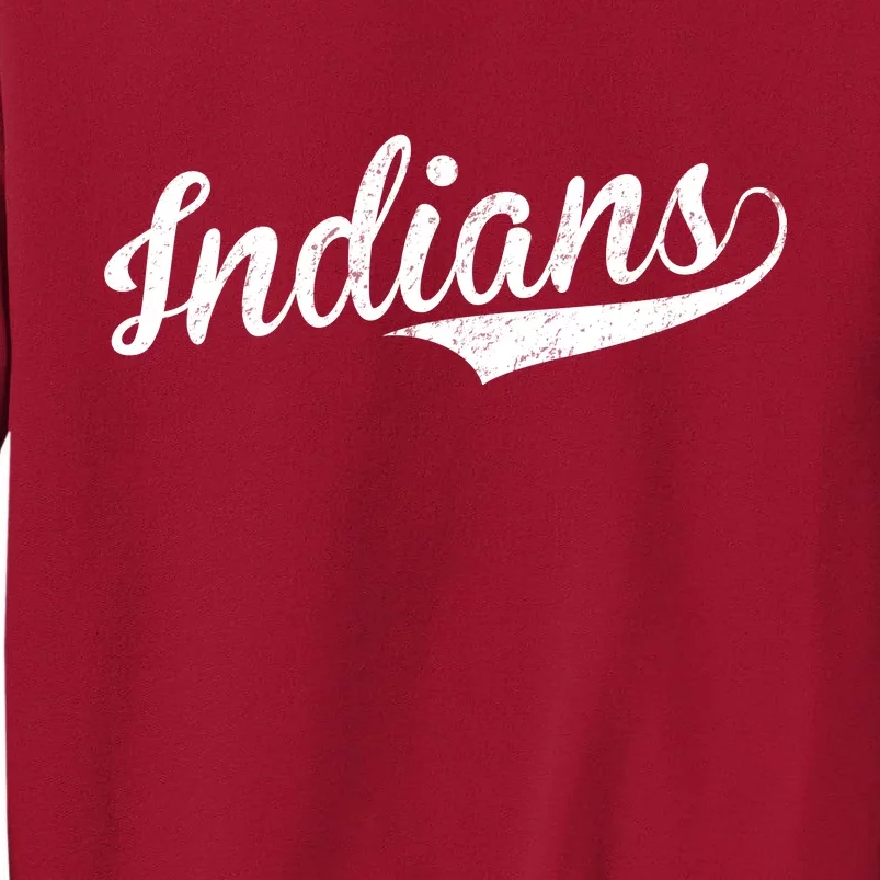 Indians Vintage Team Logo Tall Sweatshirt