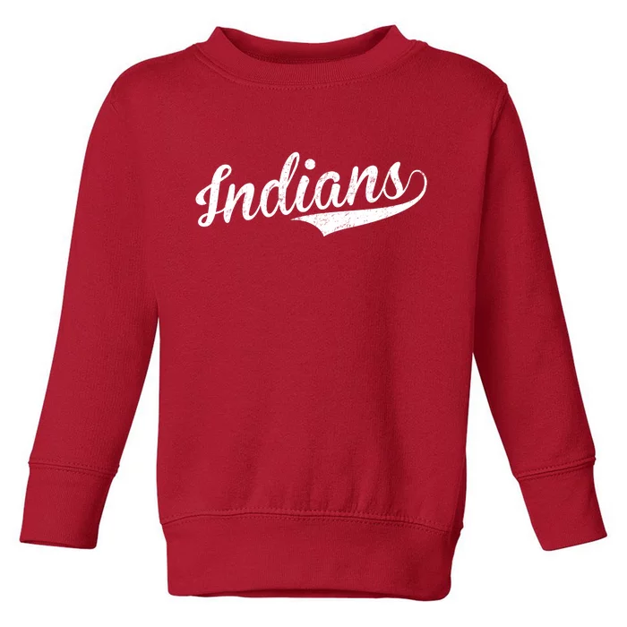 Indians Vintage Team Logo Toddler Sweatshirt