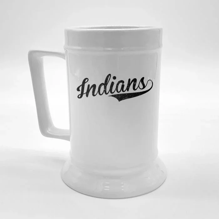 Indians Vintage Team Logo Front & Back Beer Stein