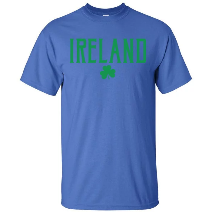 Ireland Vintage Text Shamrock Green Print Gift Tall T-Shirt