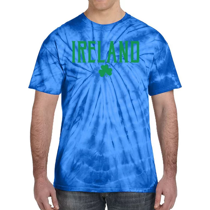 Ireland Vintage Text Shamrock Green Print Gift Tie-Dye T-Shirt