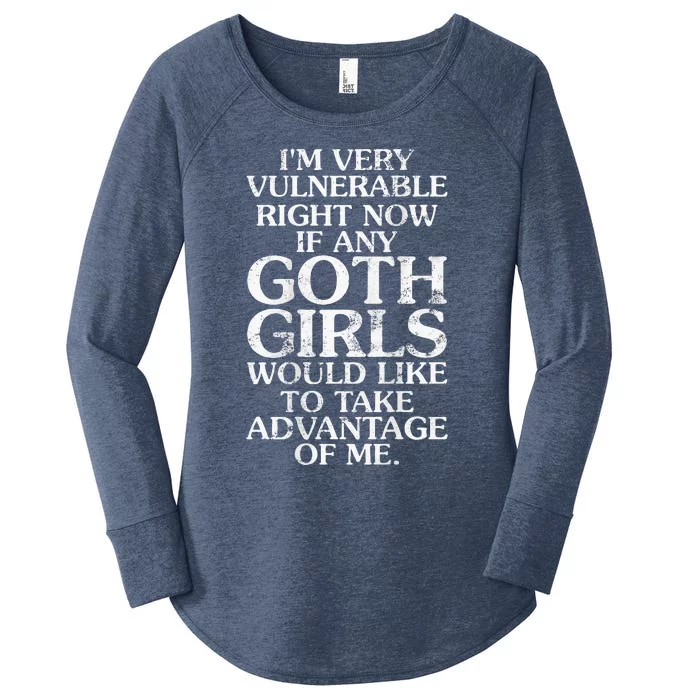 I'm Very Vulnerable Goth Humor Funny Sarcastic Women's Perfect Tri Tunic Long Sleeve Shirt