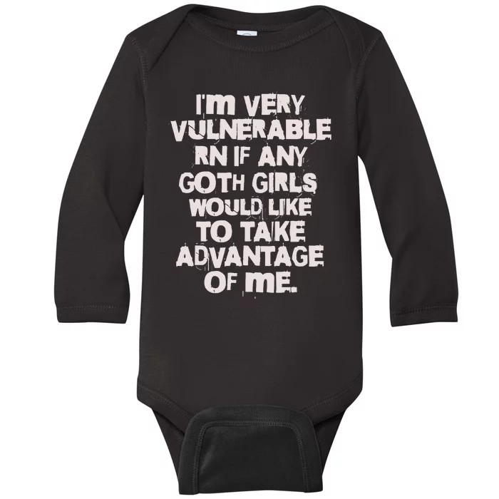 I'm Very Vulnerable Rn Baby Long Sleeve Bodysuit