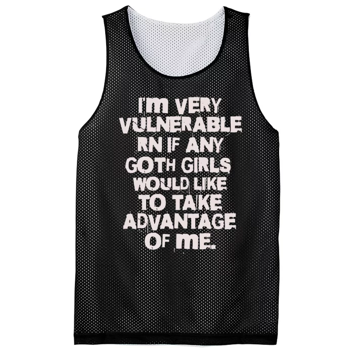 I'm Very Vulnerable Rn Mesh Reversible Basketball Jersey Tank