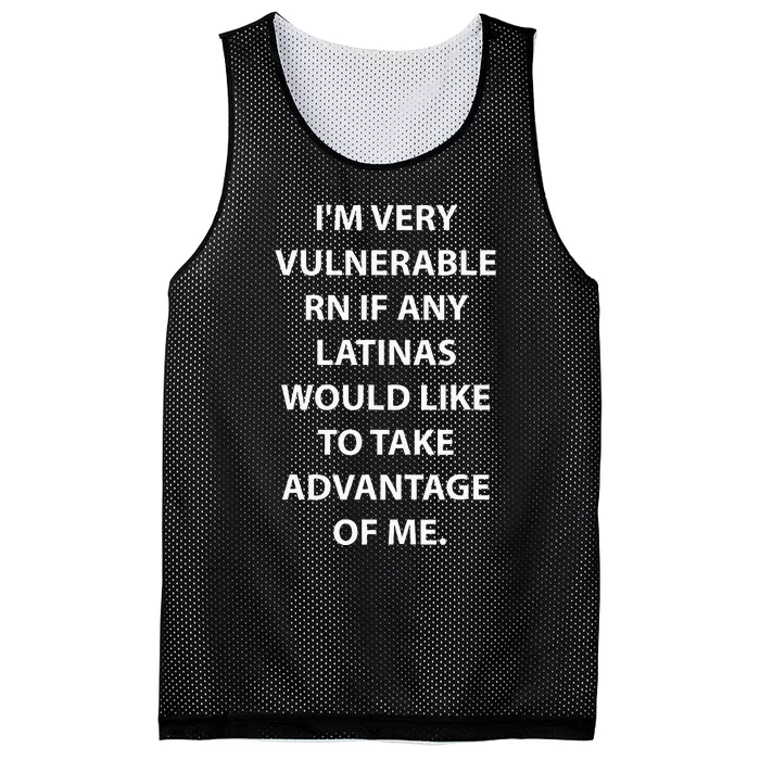 IM Very Vulnerable Rn Latinas Soy Mujer Mesh Reversible Basketball Jersey Tank