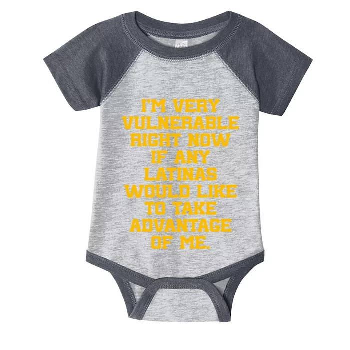 Im Very Vulnerable Right Now If Any Goth Girl Would Like To Take Advantage Of Me Infant Baby Jersey Bodysuit