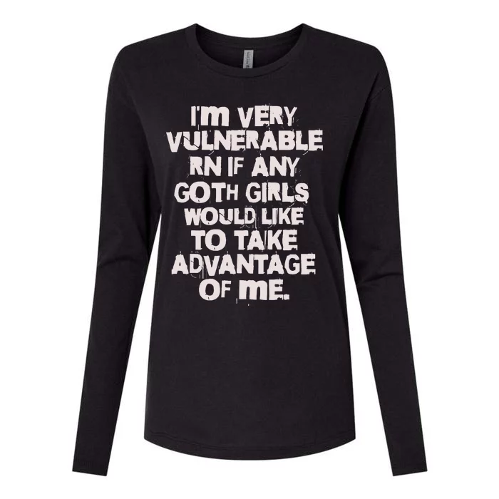 I'm Very Vulnerable Rn Womens Cotton Relaxed Long Sleeve T-Shirt