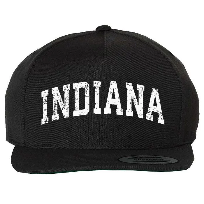 Indiana Vintage Varsity Sports Wool Snapback Cap