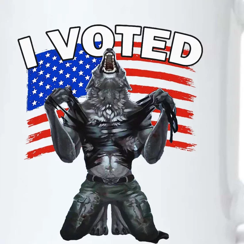 I Voted Werewolf Black Color Changing Mug