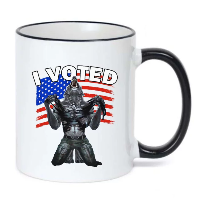 I Voted Werewolf Black Color Changing Mug