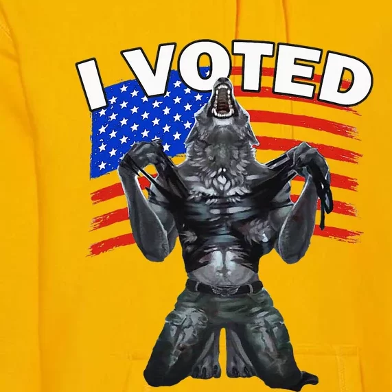 I Voted Werewolf Premium Hoodie