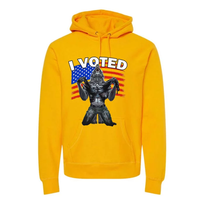 I Voted Werewolf Premium Hoodie