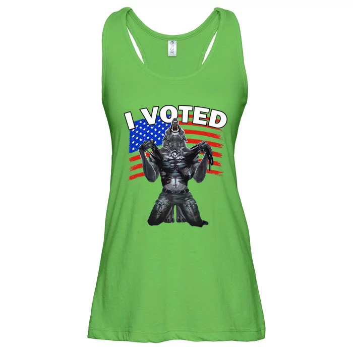 I Voted Werewolf Ladies Essential Flowy Tank