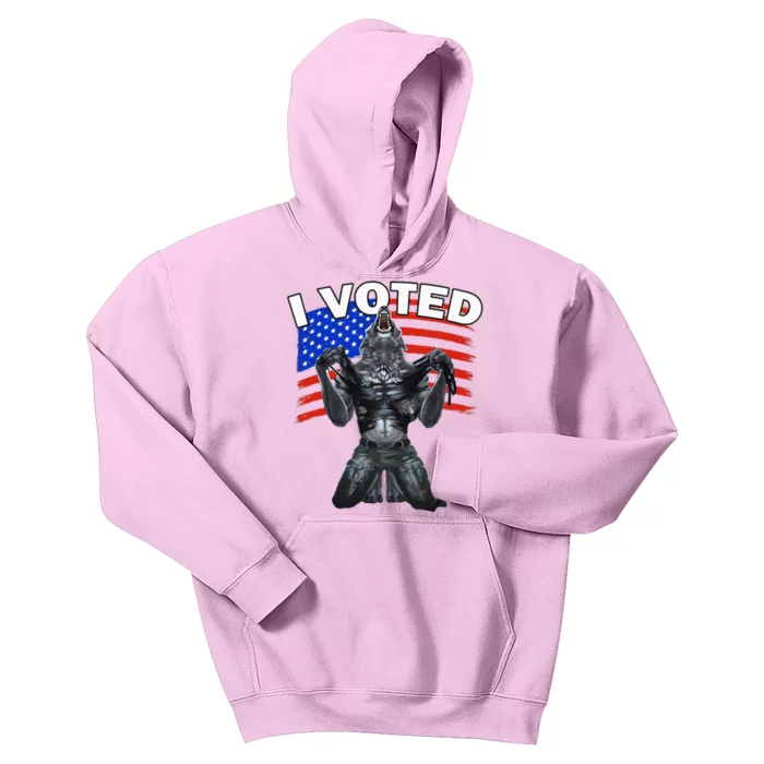 I Voted Werewolf Kids Hoodie